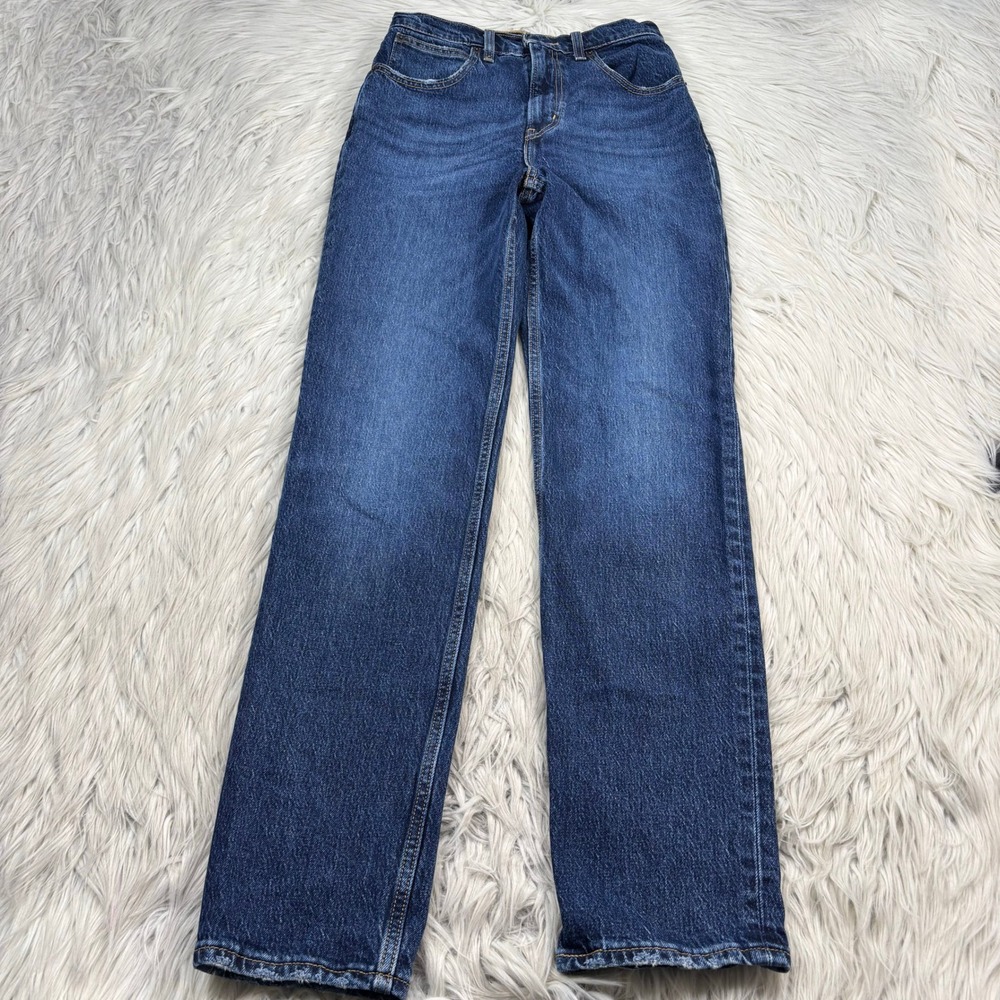 Levi's Women's 25 Medium Wash 70's High Rise Slim Straight Jeans Retro Classic